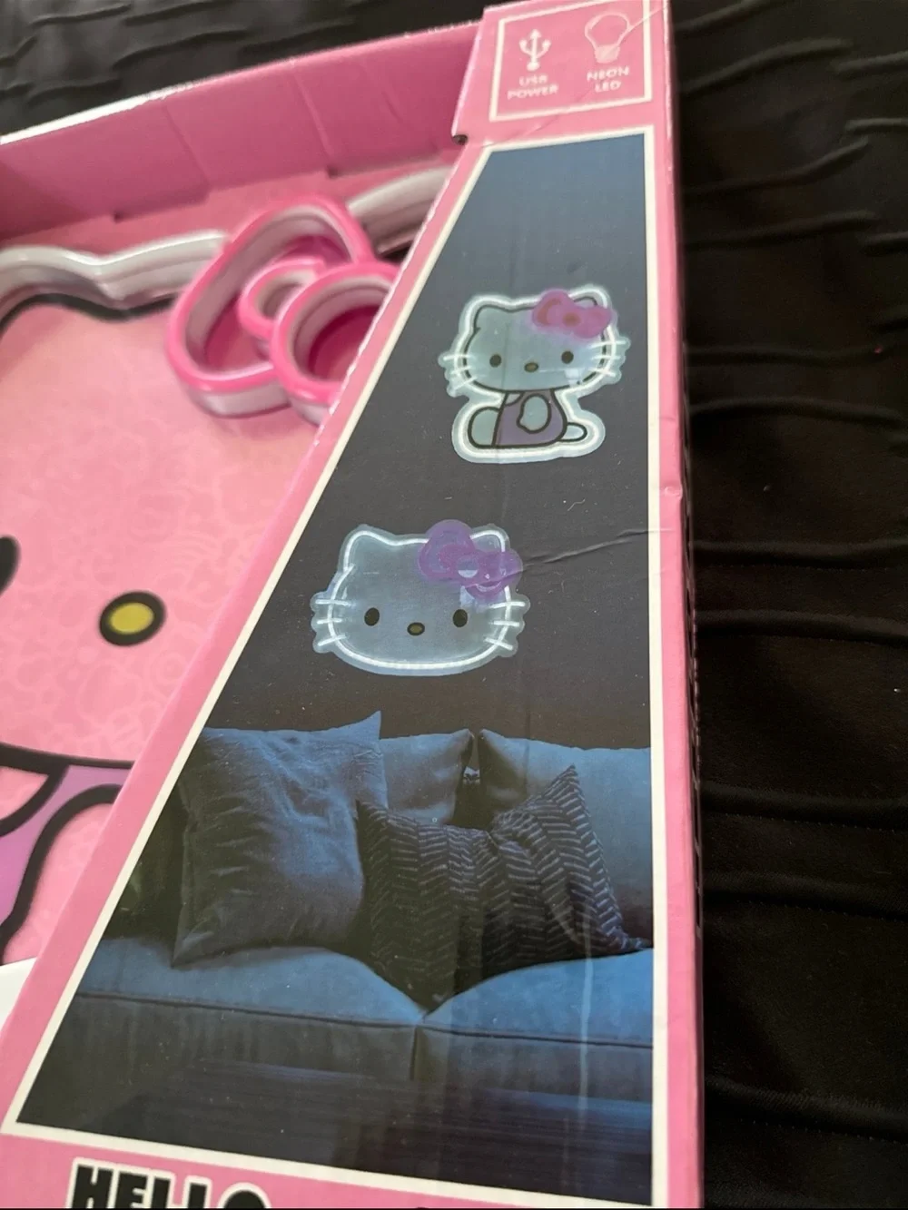 Hello Kitty Pink LED Wall Art Sign